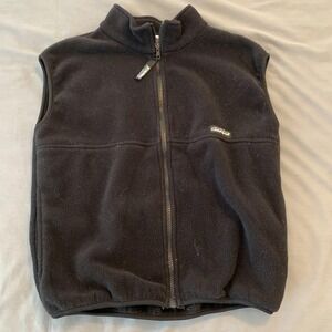 Campmor Vest Mens‎ Medium Black Fleece Full Zip Hiking Outdoor Travel Layer